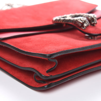 Gucci Suede Vitello Velvet Medium Dionysus Shoulder Bag Vulcanic Red 8 of 14
