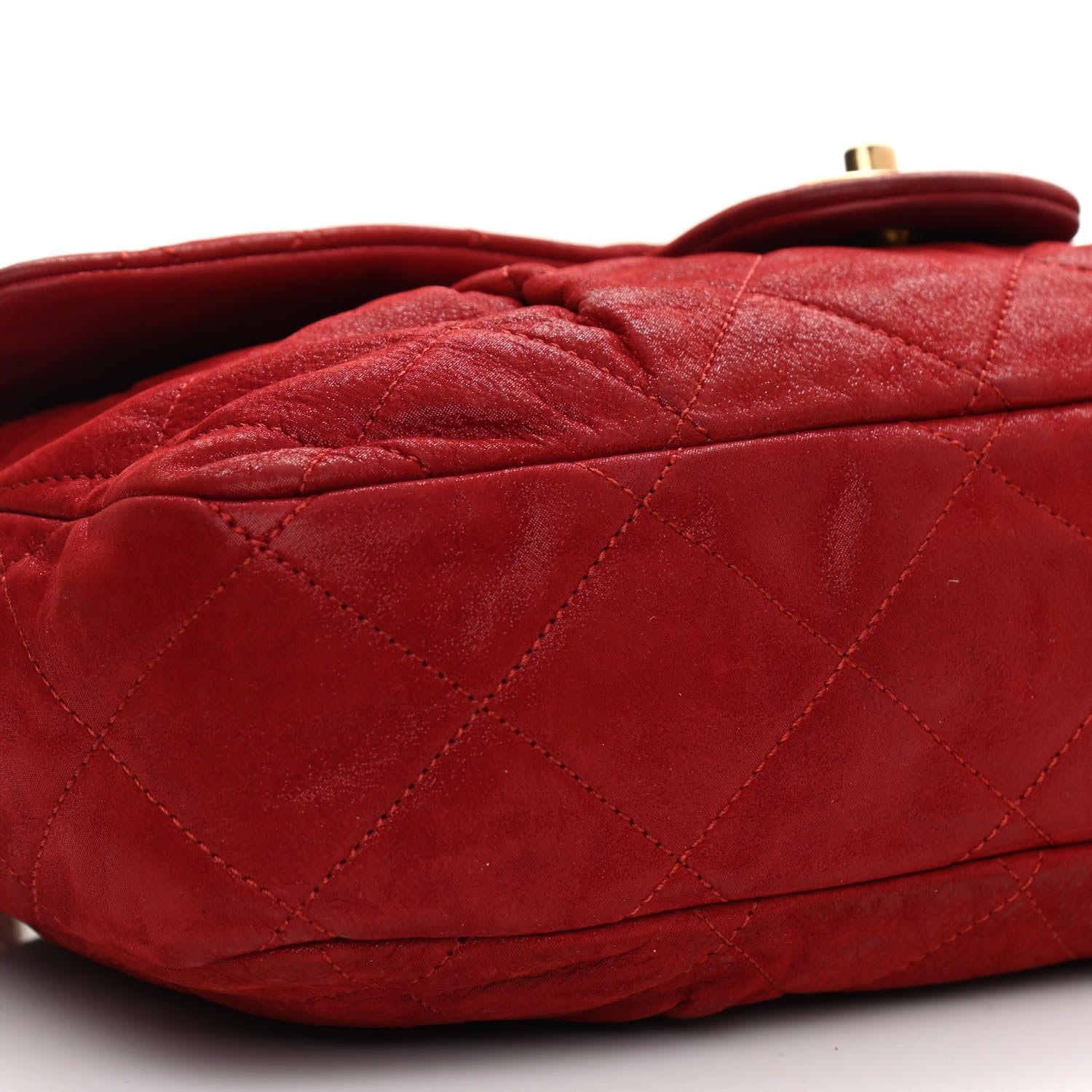 Chanel Iridescent Calfskin Large Chic Quilt Flap Red 9 of 12