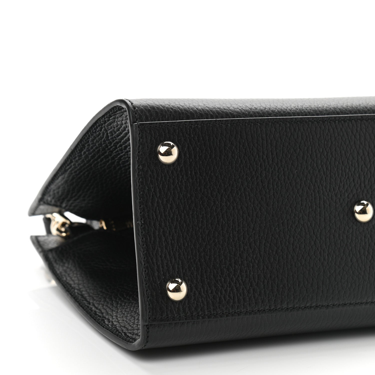 Gucci Dollar Calfskin Medium Soho Top Handle Satchel Black 9 of 10
