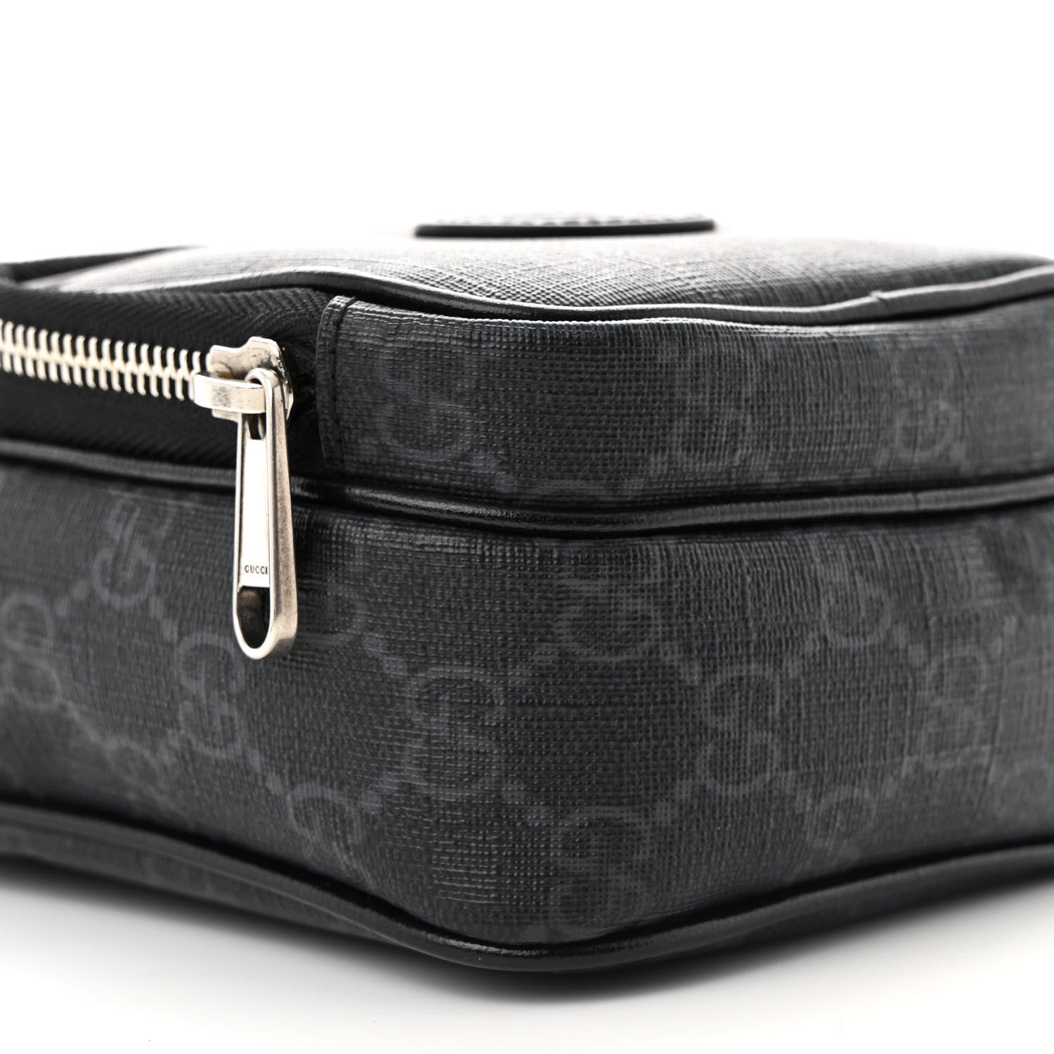 Gucci GG Supreme Monogram Azalea Calfskin Mini Retro Interlocking G Bag Black 10 of 12