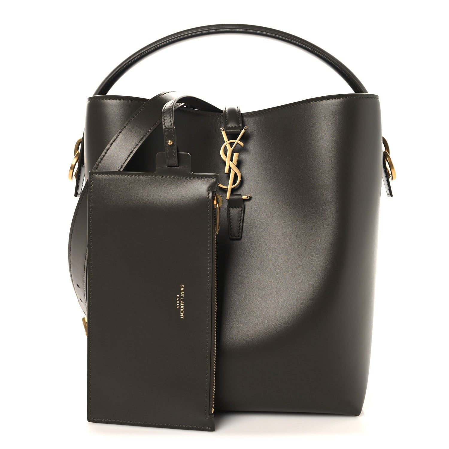 Saint Laurent Shiny Calfskin Le 37 Bucket Bag Deep Musk 1876006