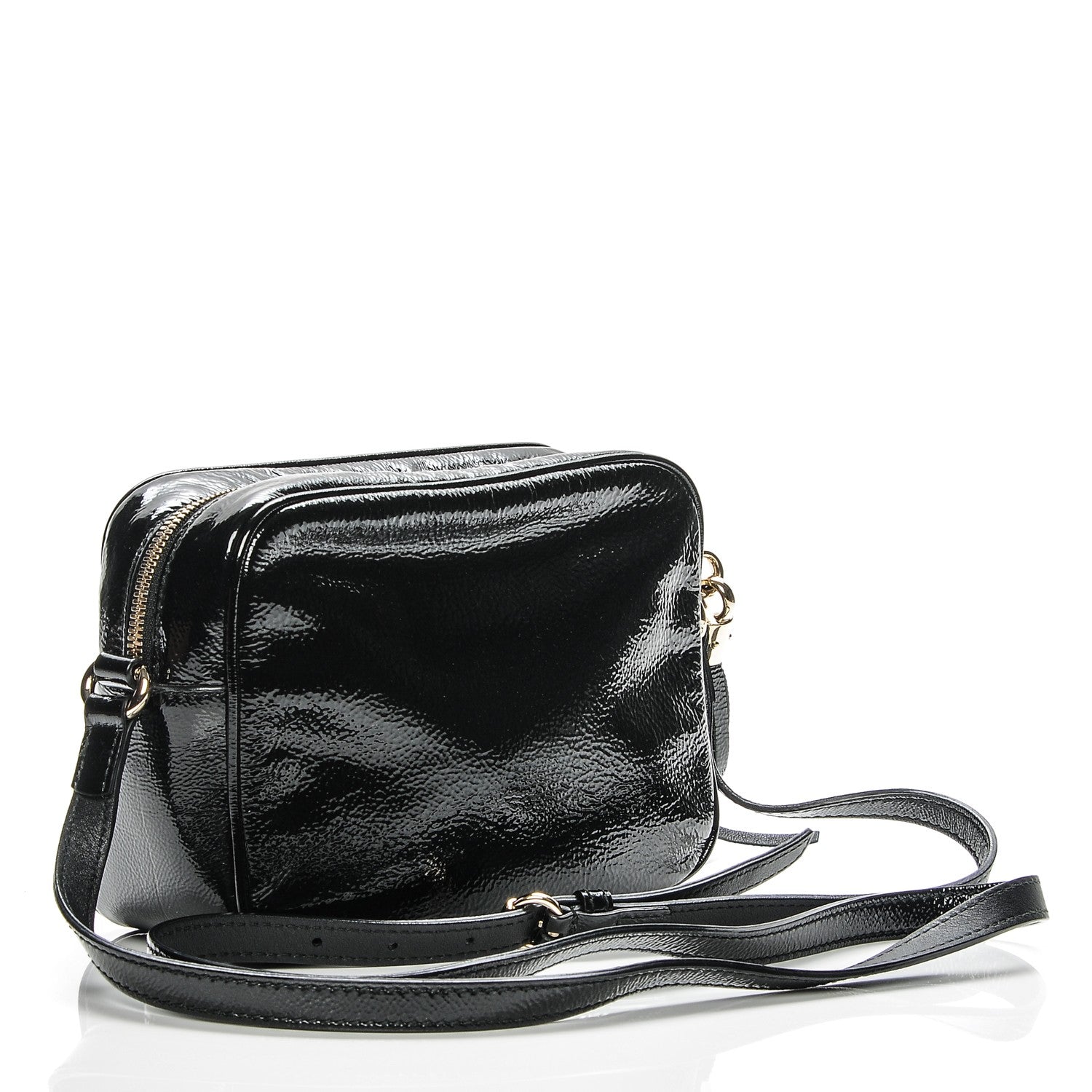 Gucci Soft Patent Small Soho Disco Bag Black 3 of 5