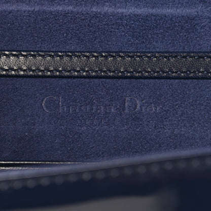 Christian Dior Patent Studded Diorama Top Handle Wallet on Chain Pouch Navy Blue 6 of 9