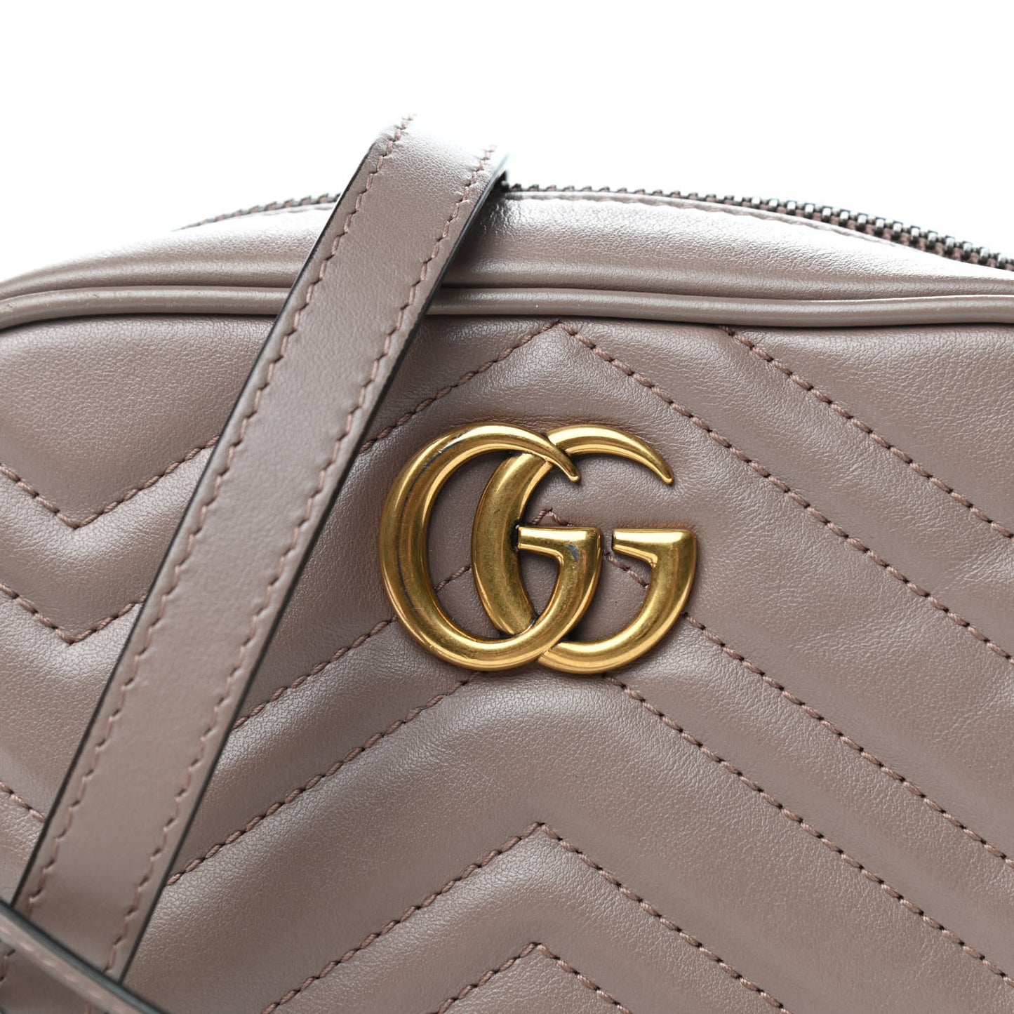 Calfskin Matelasse Mini GG Marmont Chain Shoulder Bag Porcelain Rose