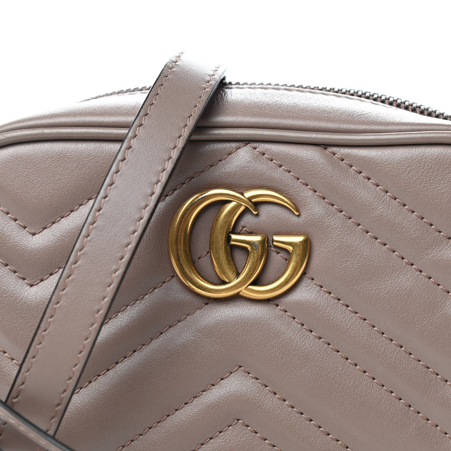 Gucci Calfskin Matelasse Mini GG Marmont Chain Shoulder Bag Porcelain Rose 10 of 10