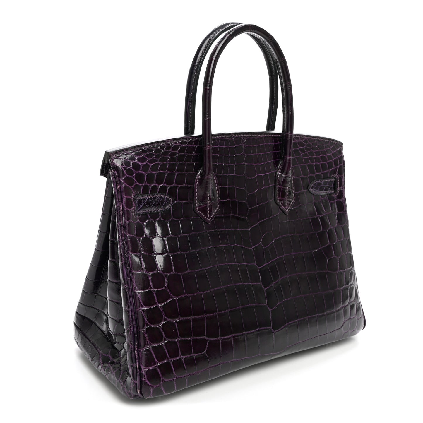 Shiny Niloticus Crocodile Birkin 30 Amethyst
