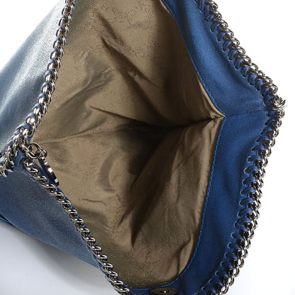 Stella McCartney Faux Shaggy Deer Falabella Fold Over Clutch Blue 5 of 8