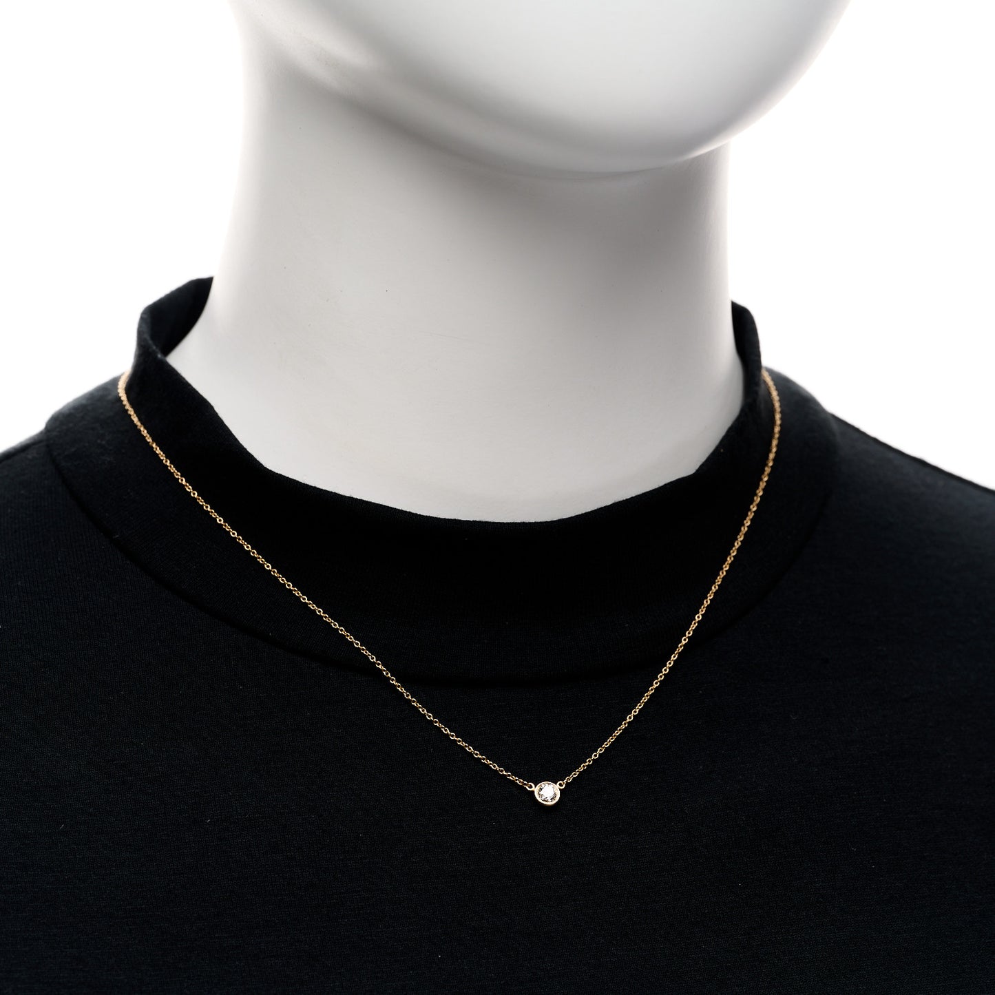 18K Rose Gold Diamond .21ct Elsa Peretti Diamonds by the Yard Pendant Necklace
