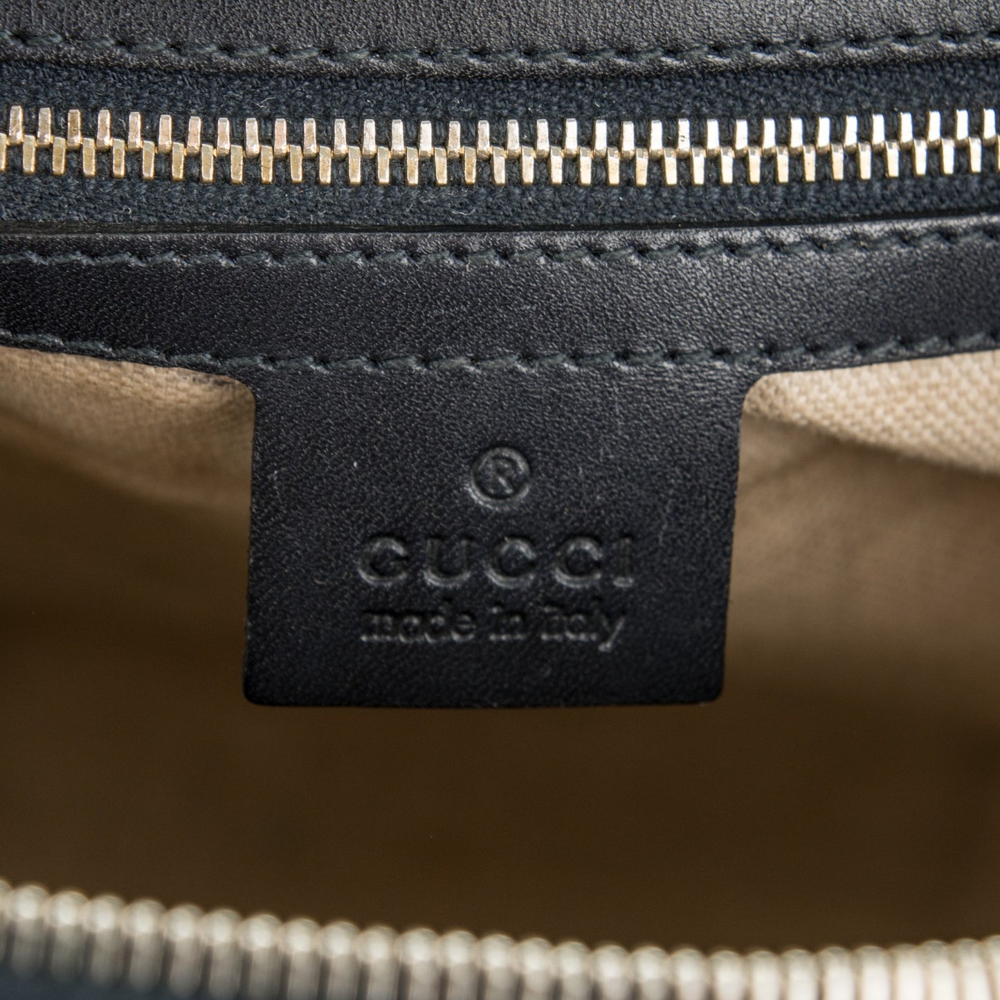 Monogram Selleria Calfskin Vintage Web Medium Boston Beige Blue
