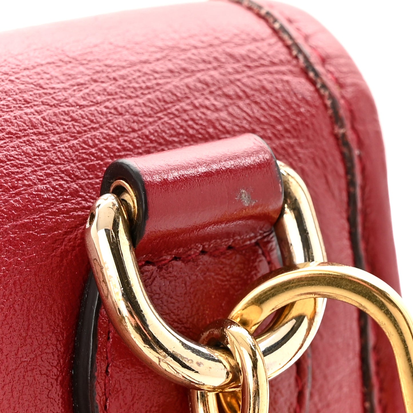 Textured Calfskin Web Rajah Slim Flap Shoulder Bag Romantic Cherry