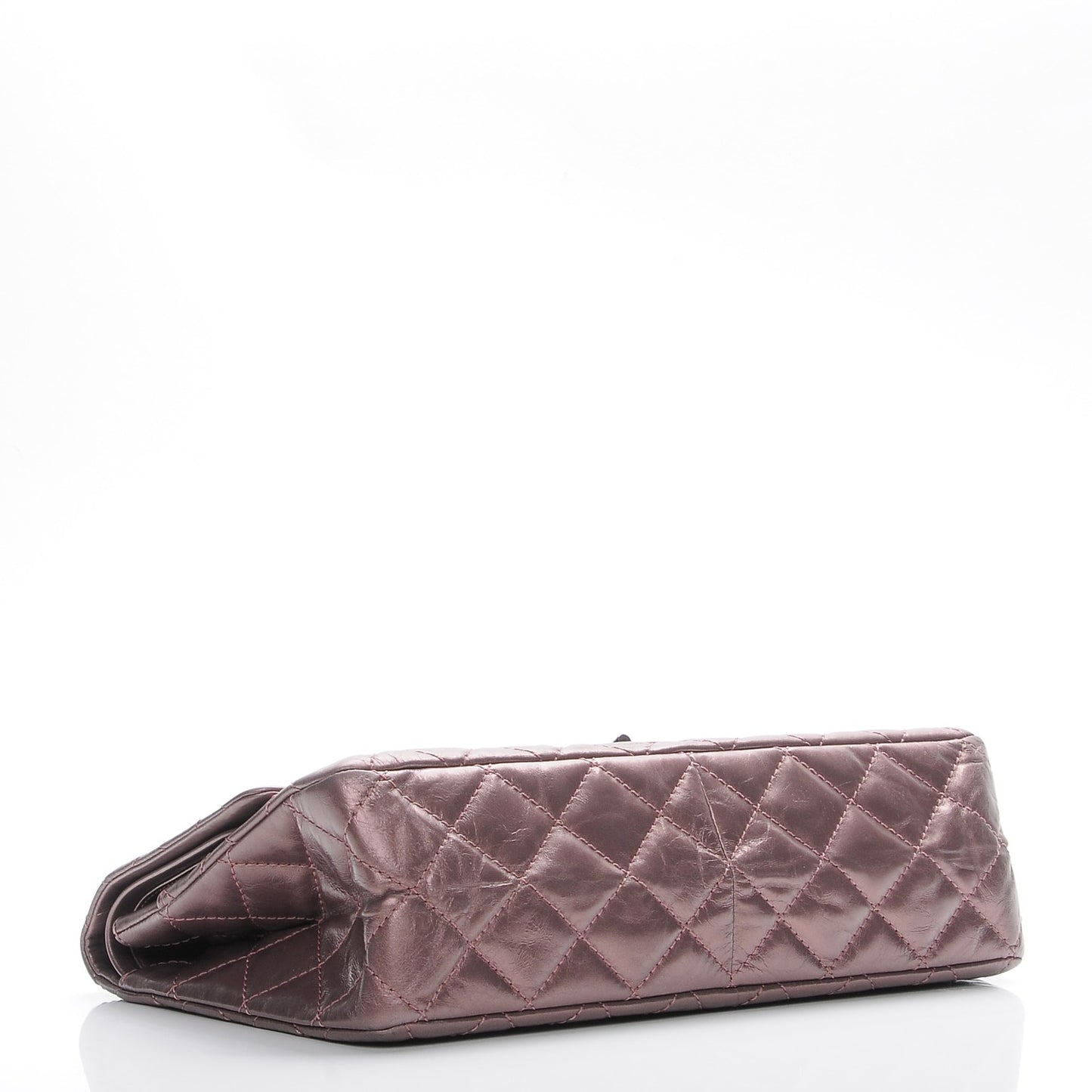 Metallic Aged Calfskin Quilted 2.55 Reissue 227 Flap Rose Fonce