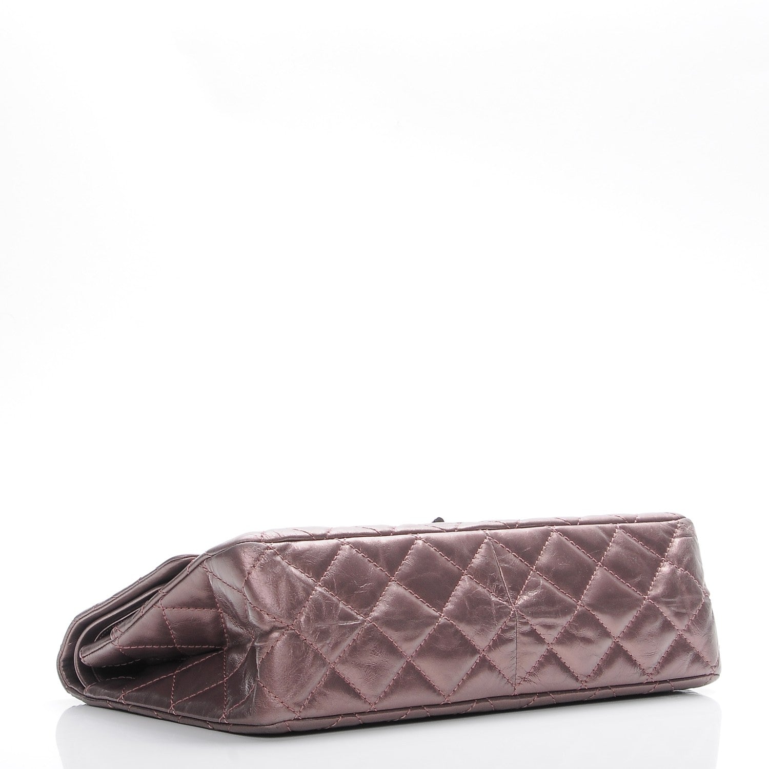 Chanel Metallic Aged Calfskin Quilted 2.55 Reissue 227 Flap Rose Fonce 4 of 8