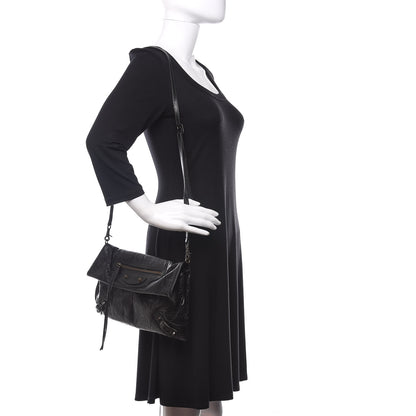 Balenciaga Agneau Classic Hardware Envelope Clutch Black 2 of 11
