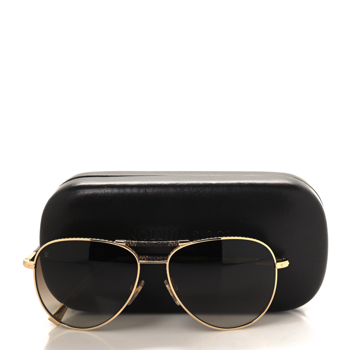 Damier Ebene Conspiration Pilote Aviator Sunglasses Z0202U Gold