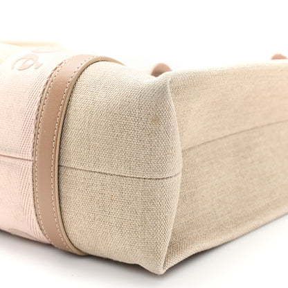 Chloe Linen Calfskin Medium Woody Ribbon Tote Blushy Beige 8 of 12