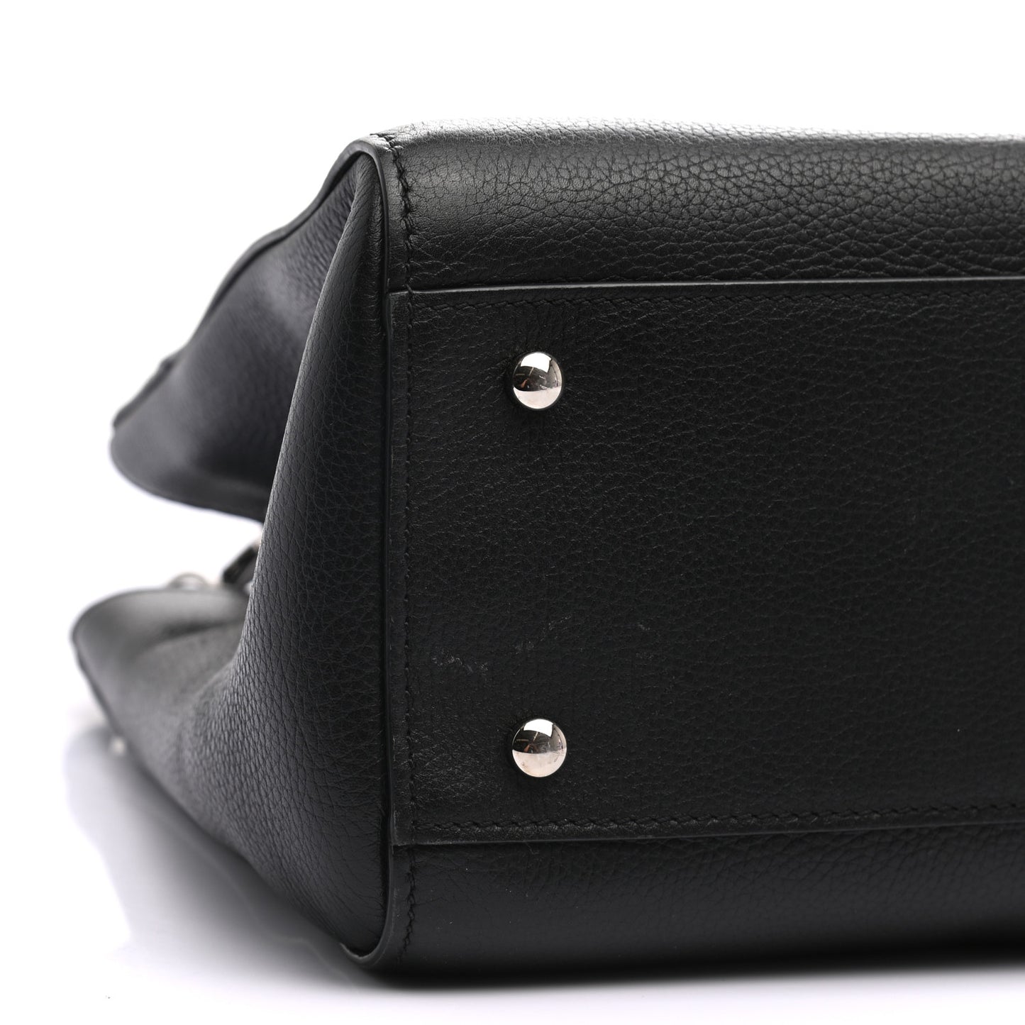Grained Calfskin Small Neo Executive Shopper Tote Black