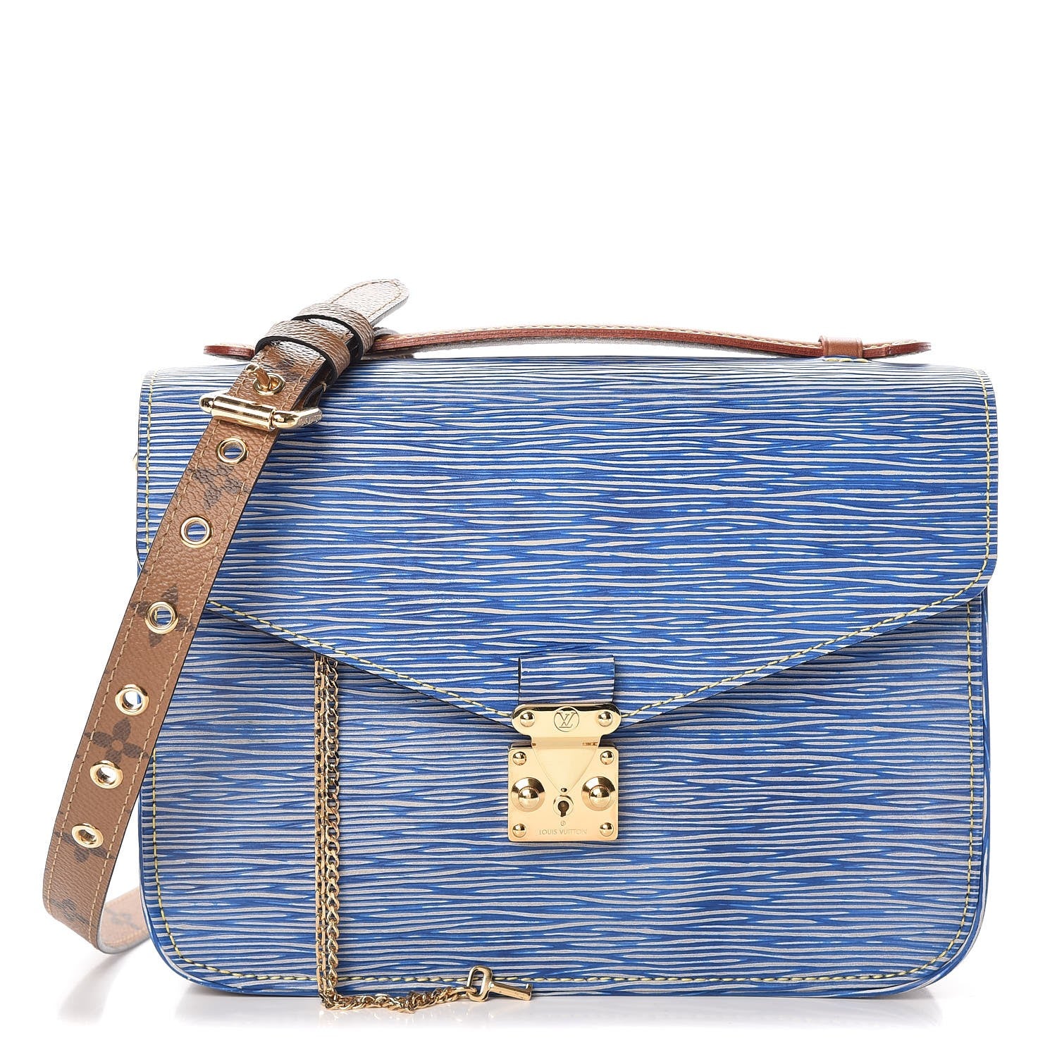 Louis Vuitton Epi Reverse Monogram Pochette Metis Denim Light 1 of 7