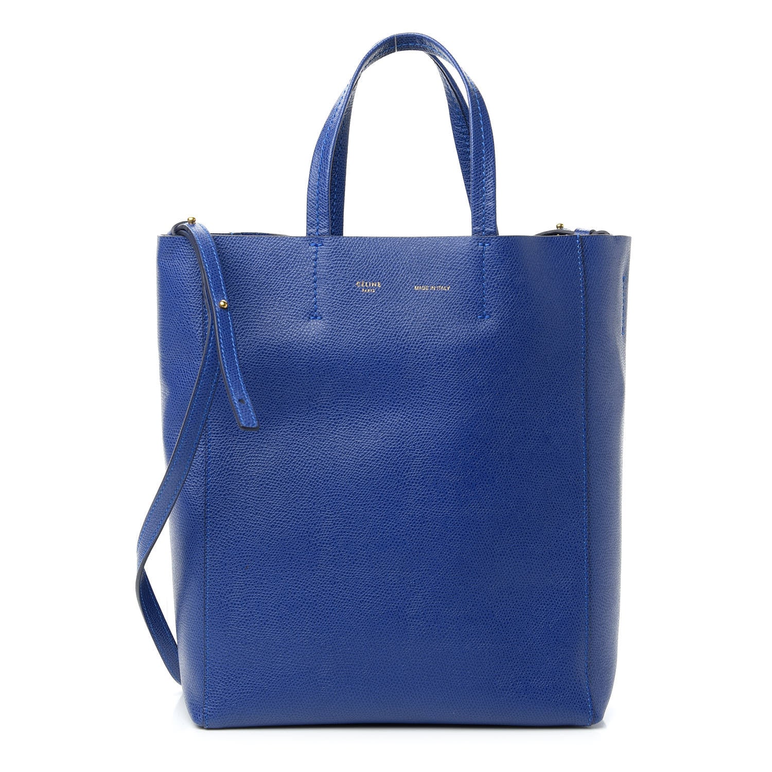Celine Grained Calfskin Small Vertical Cabas Indigo 1 of 10