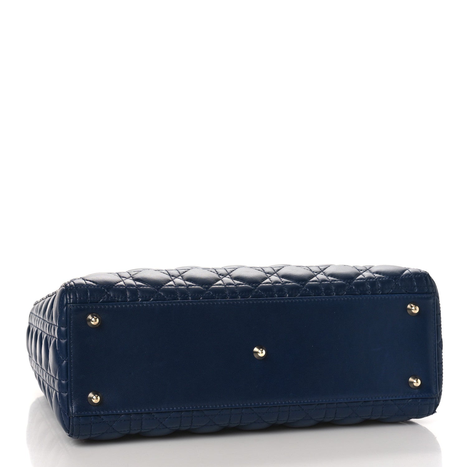 Christian Dior Lambskin Cannage Large Lady Dior Navy Blue 4 of 9