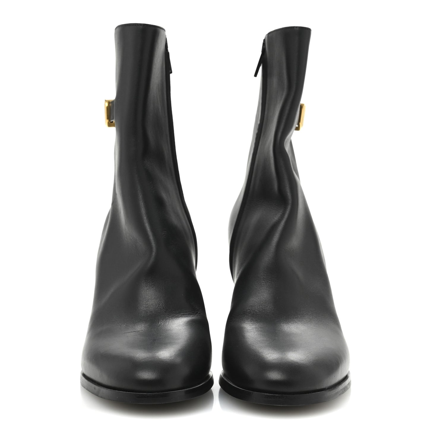 Calfskin VLogo 70mm Ankle Boots 38.5  Black