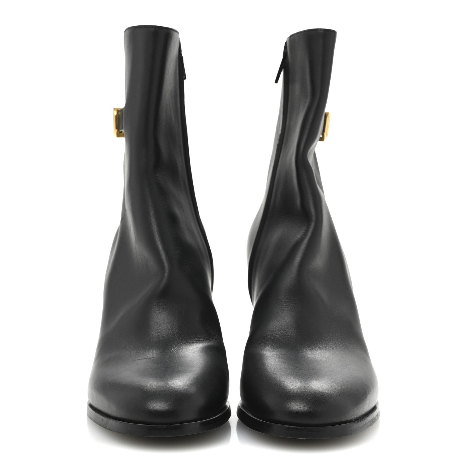 Valentino Garavani Calfskin VLogo 70mm Ankle Boots 38.5  Black 3 of 10