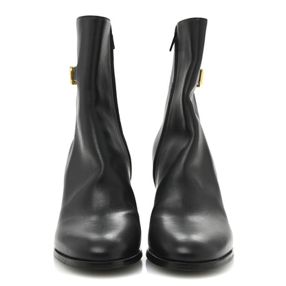 Valentino Garavani Calfskin VLogo 70mm Ankle Boots 38.5  Black 3 of 10