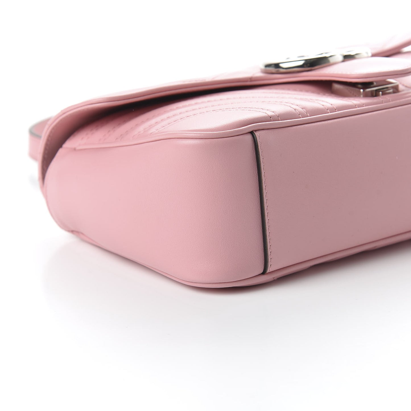 Calfskin Matelasse Small GG Marmont Shoulder Bag Wild Rose