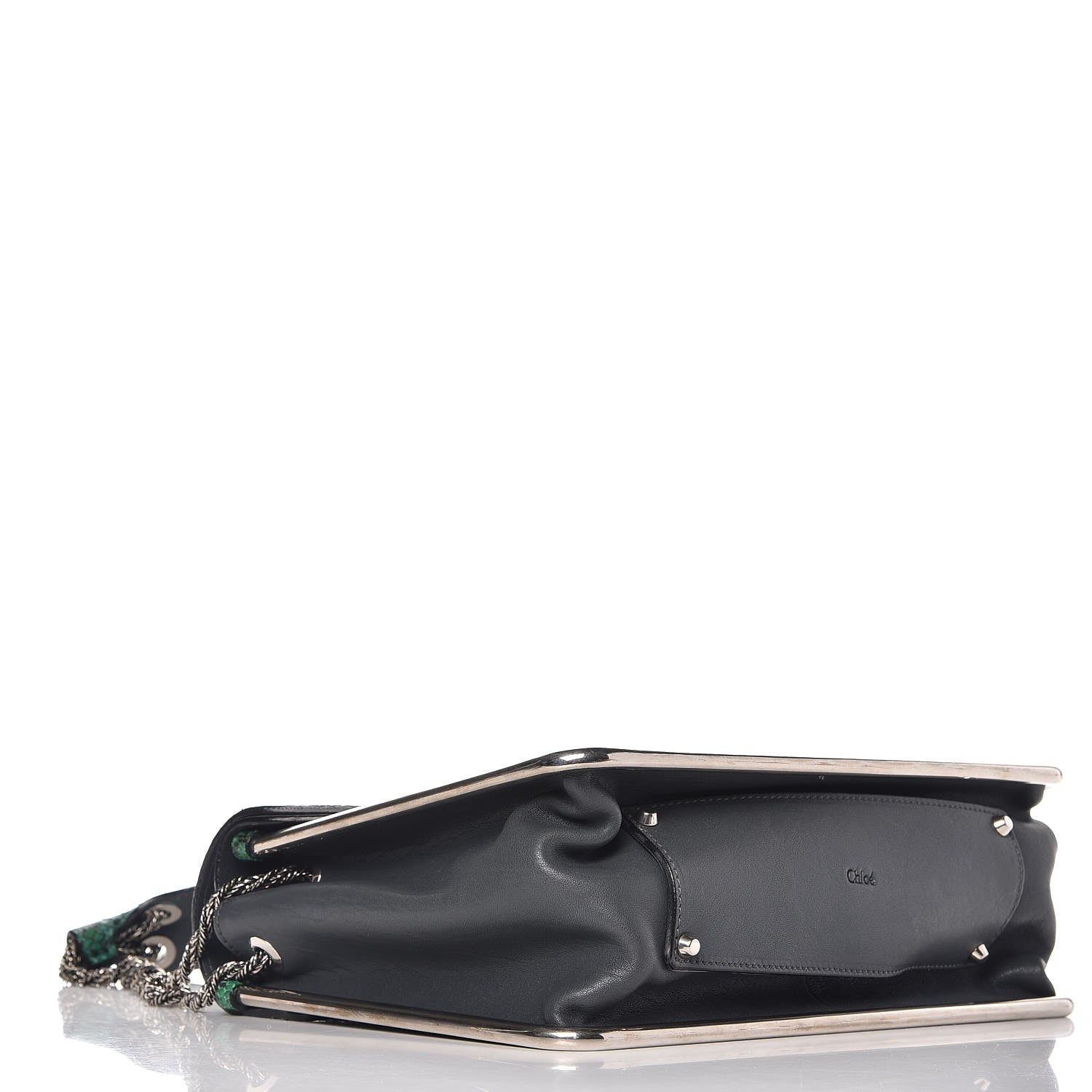 Chloe Python Sally Flap Bag Green 4 of 9