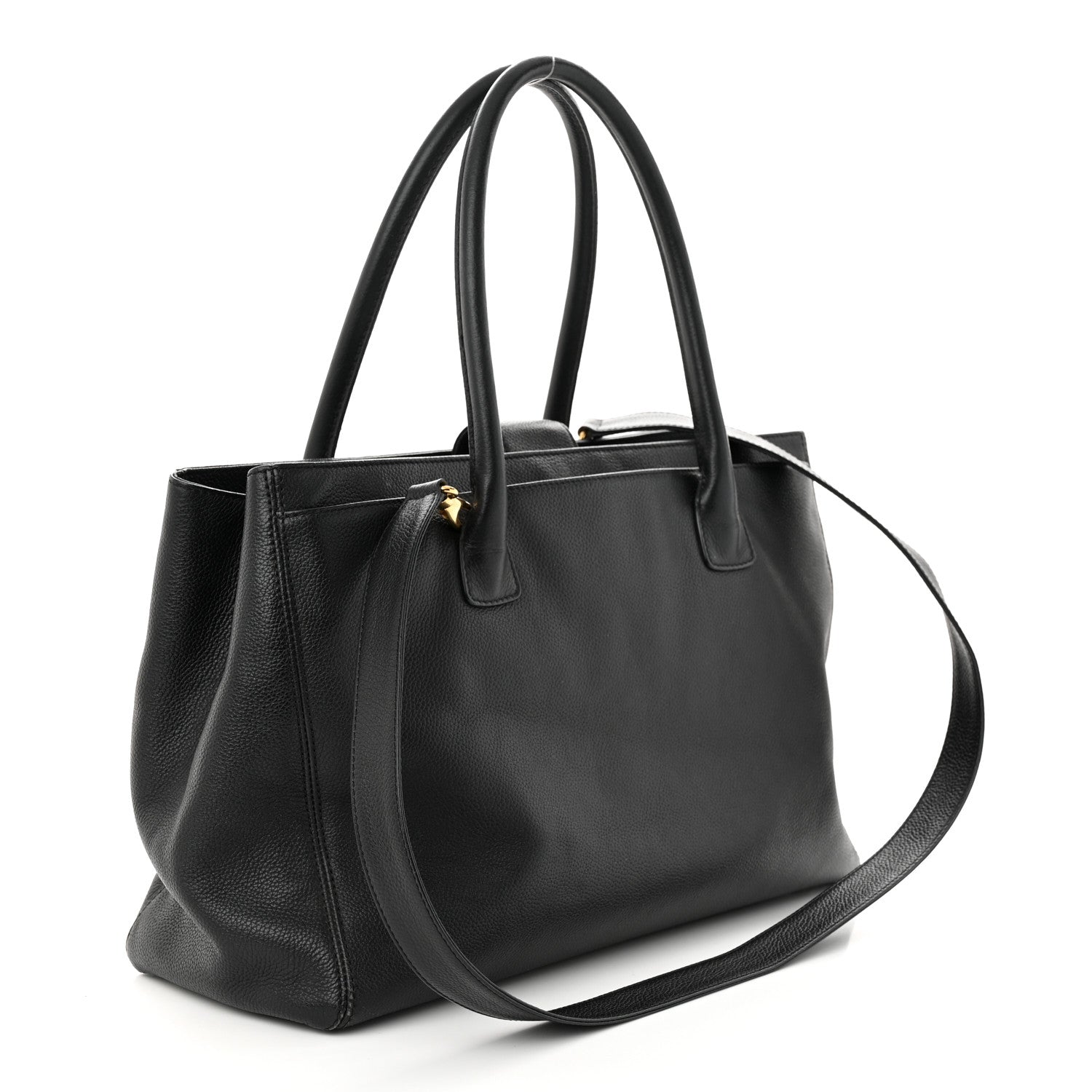 Chanel Calfskin Cerf Executive Shopper Tote Black 3 of 12