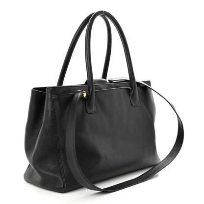Chanel Calfskin Cerf Executive Shopper Tote Black 3 of 12