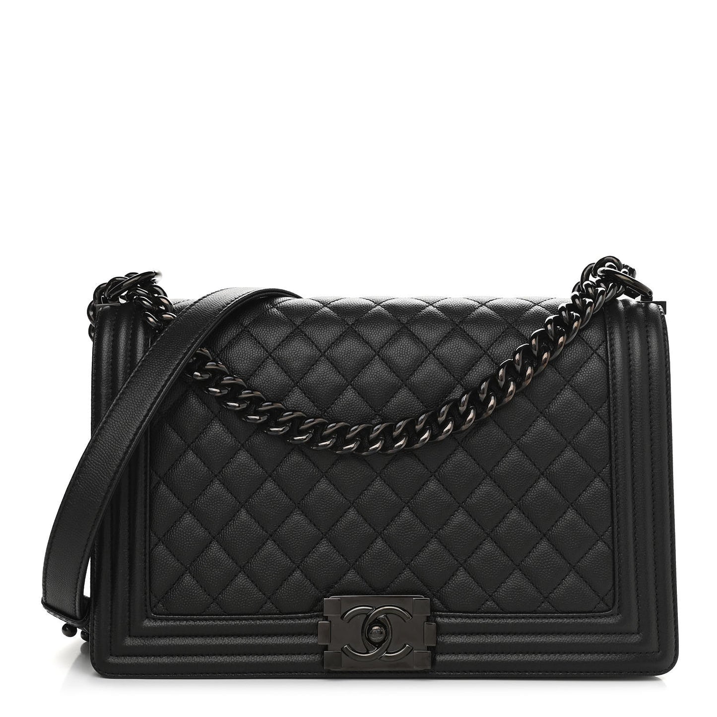 Caviar Quilted New Medium Boy Flap So Black