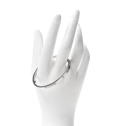 Cartier 18K White Gold Small LOVE Bracelet 17 2 of 7