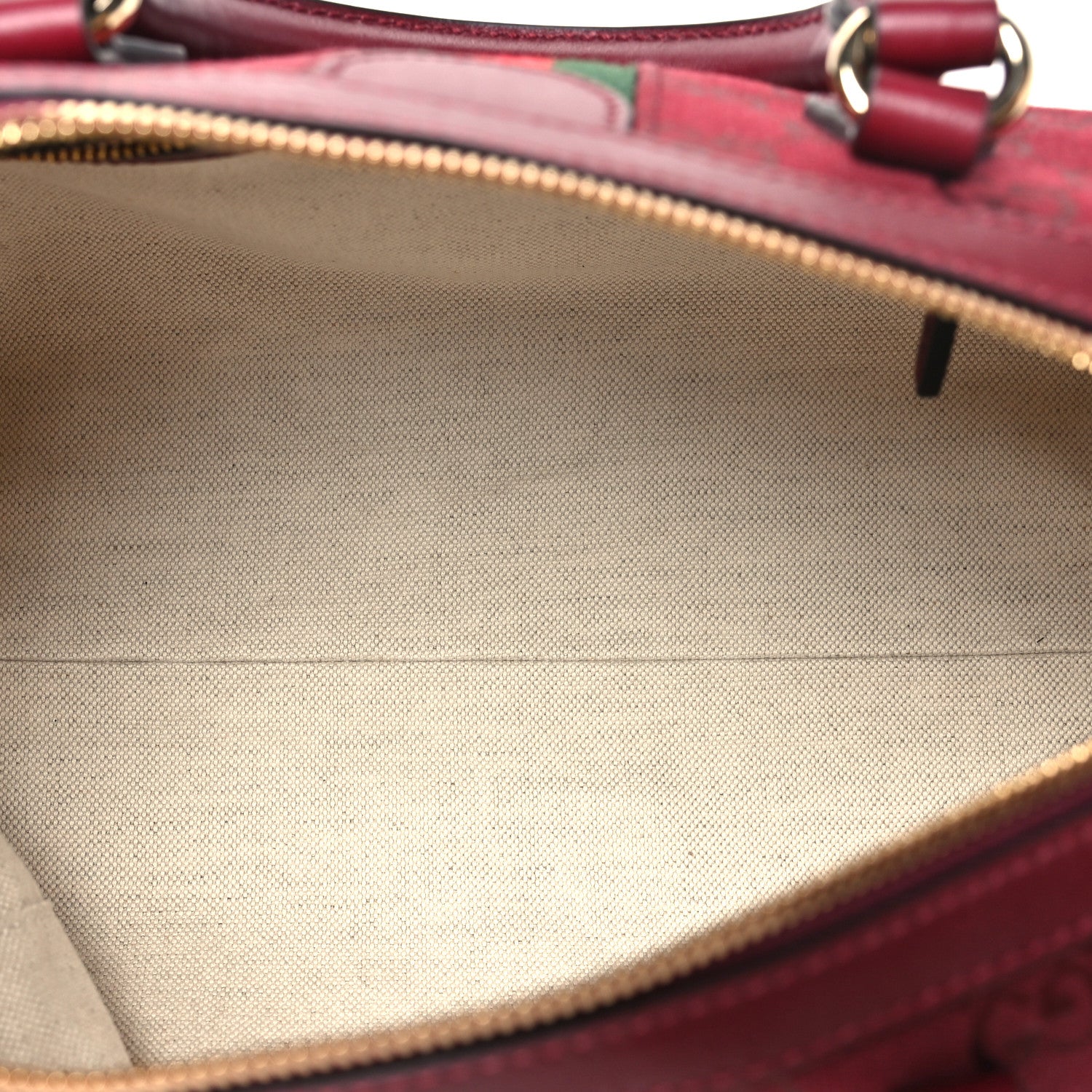 Gucci GG Monogram Textured Dollar Calfskin Web Small Ophidia Top Handle Bowler Bag Rosso Ancora 5 of 10