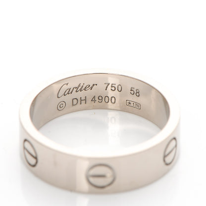 Cartier 18K White Gold 5.5mm LOVE Ring 58 8.25 4 of 5