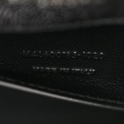 Saint Laurent Grain De Poudre Textured Mixed Matelasse Triquilt Medium Monogram Monochrome Satchel Black 7 of 10