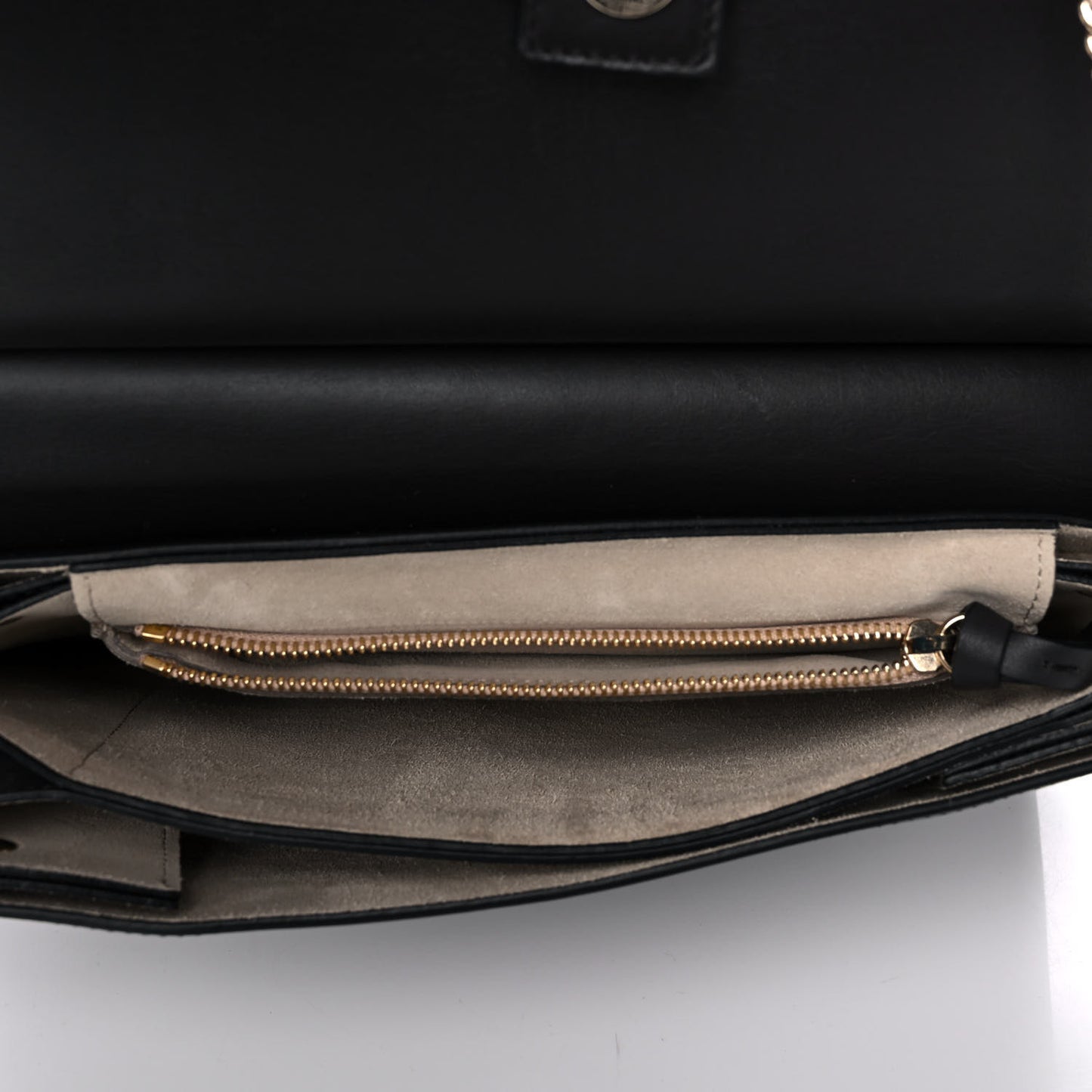 Suede Calfskin Medium Faye Shoulder Bag Carbon Grey