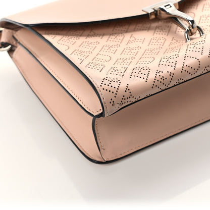 Burberry Calfskin Perforated Small Macken Crossbody Bag Pale Fawn Pink 10 of 11