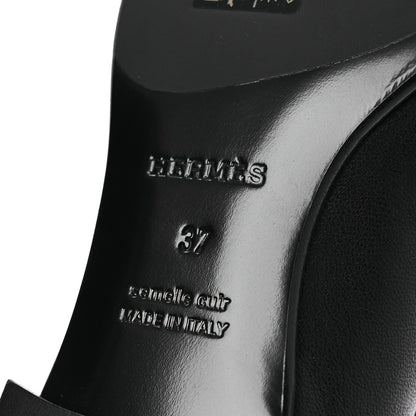 Hermes Goatskin Womens Paris Loafers 37 Black 8 of 12