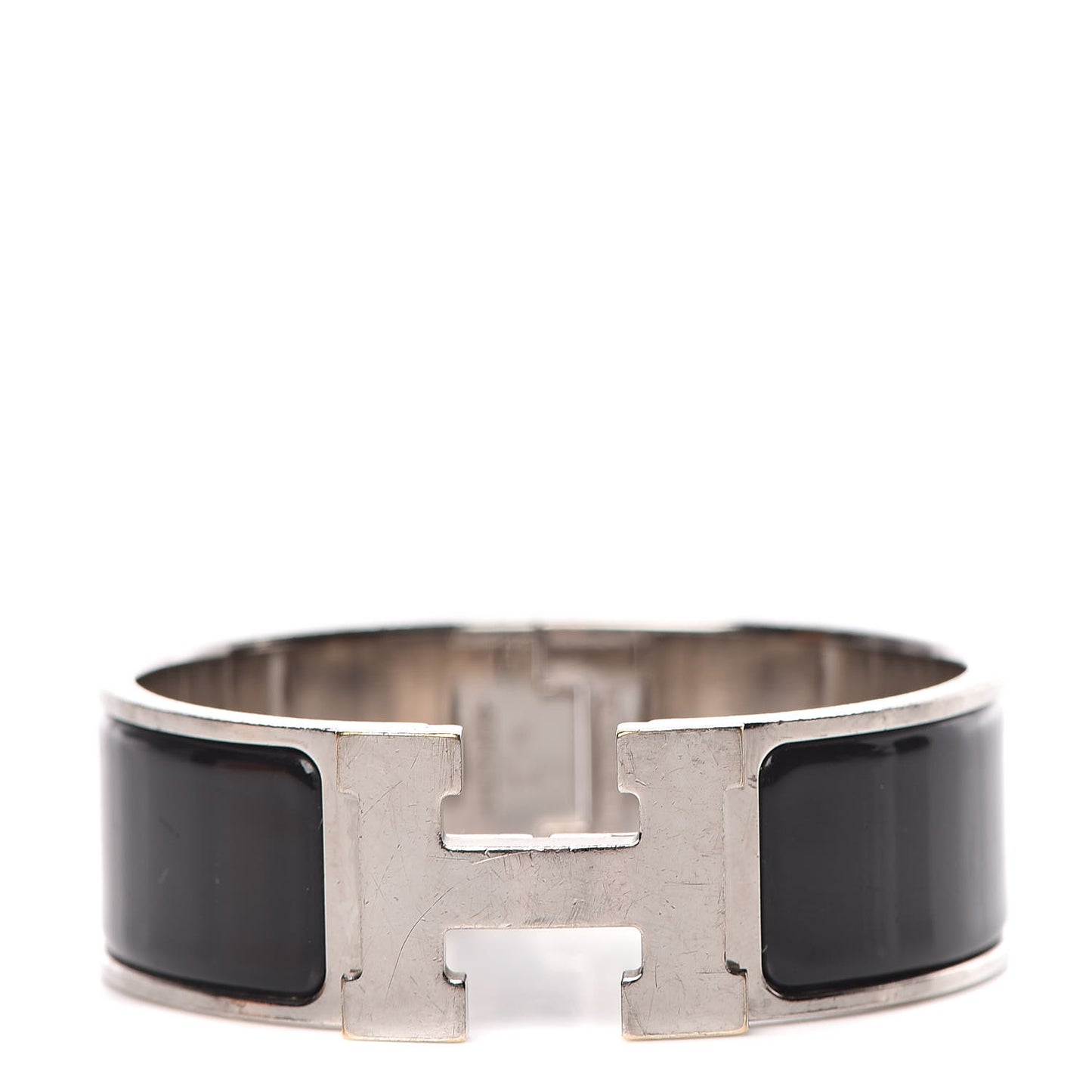 Enamel Wide Clic Clac H Bracelet PM Black