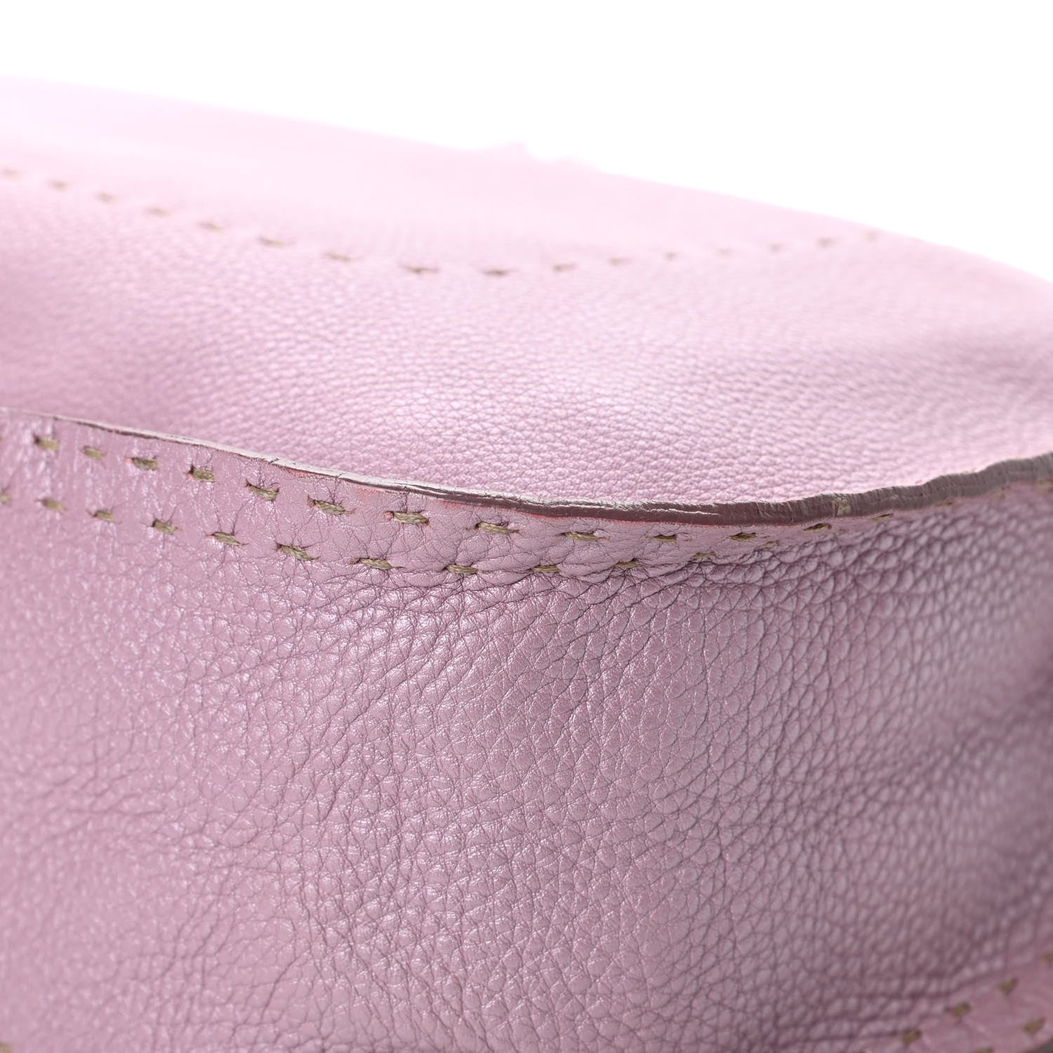 Fendi Metallic Calfskin Romano Selleria Hobo Light Purple 11 of 20