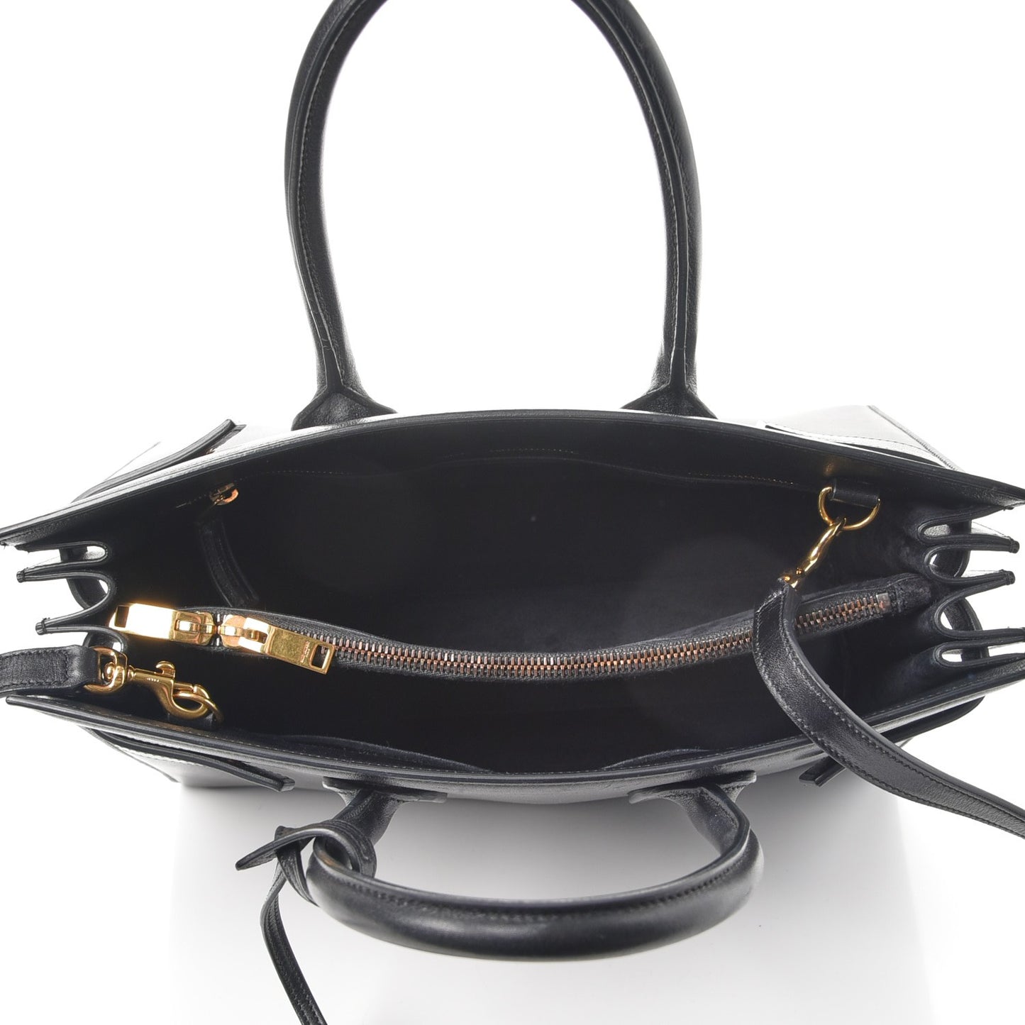 Calfskin Small Sac De Jour Black