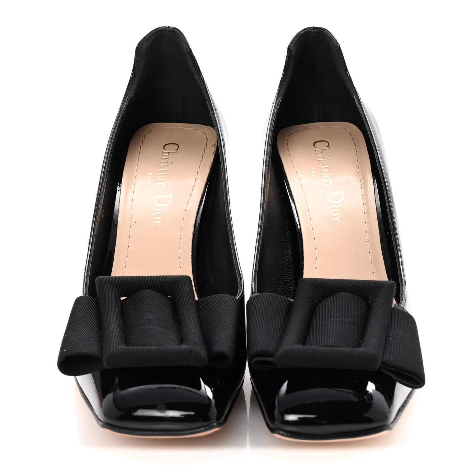 Christian Dior Patent Calfskin Dior Idylle Pumps 37 Black 3 of 9