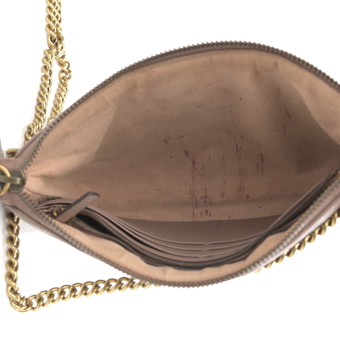Calfskin Matelasse Mini GG Marmont Chain Bag Porcelain Rose