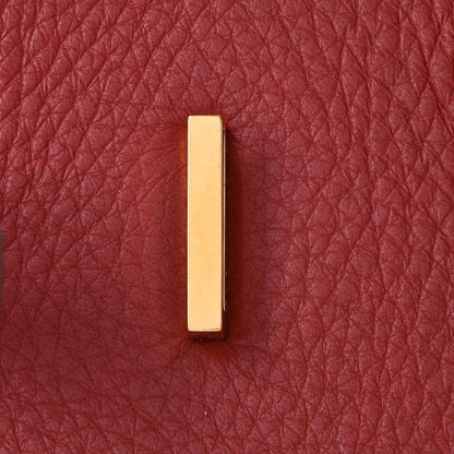 Hermes Taurillon Clemence Birkin 40 Rouge Casaque 25 of 46