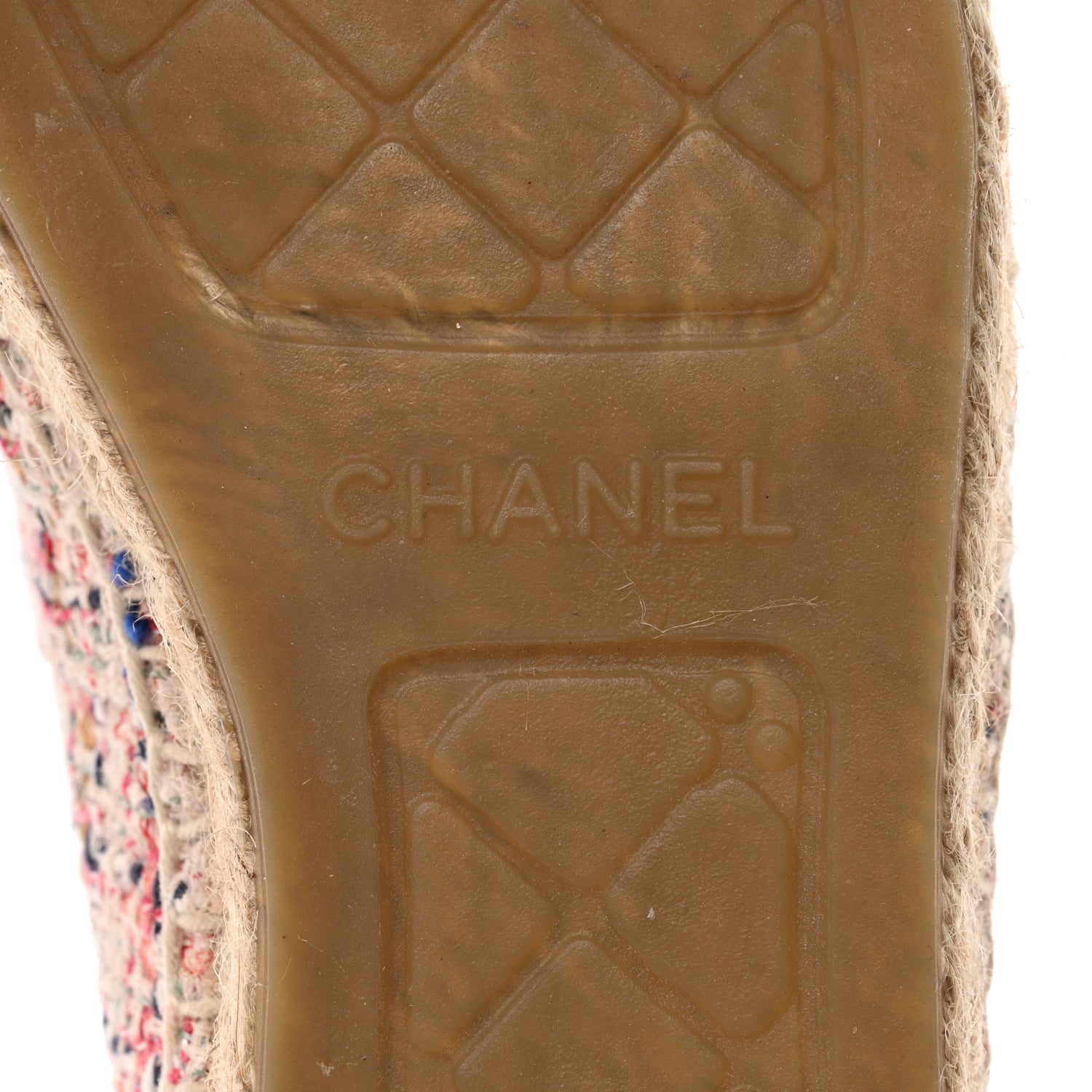 Chanel Tweed CC Espadrilles 38 Pink Black 7 of 8