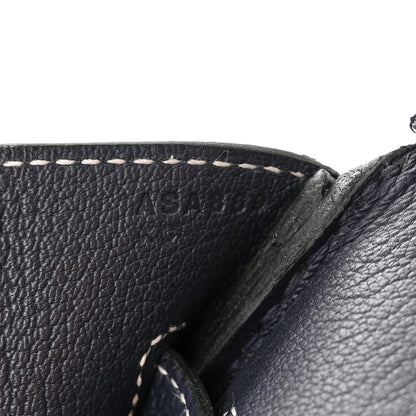 Hermes Togo Horseshoe Birkin 35 Etoupe Bleu Nuit 7 of 13