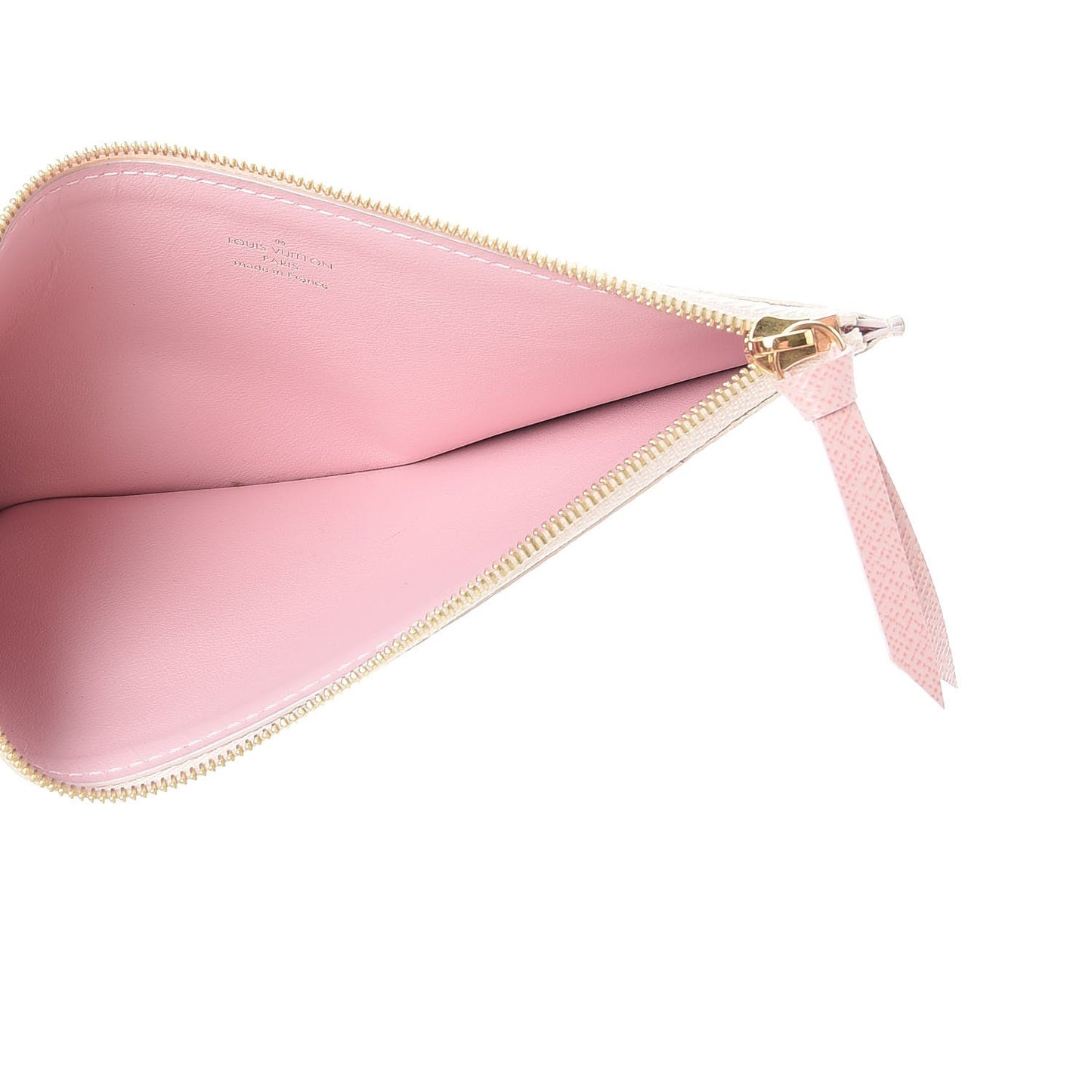 Damier Azur Felicie Chain Wallet Zippered Insert Rose Ballerine