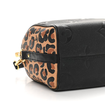 Louis Vuitton Empreinte Monogram Giant Wild At Heart Speedy Bandouliere 25 Black 8 of 10