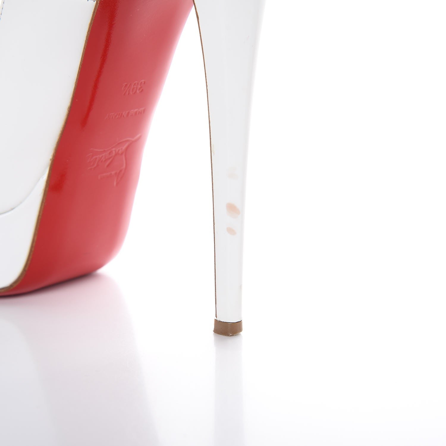 Christian Louboutin Jazz Calf Lady Peep 150 Pumps 39.5 White 16 of 18
