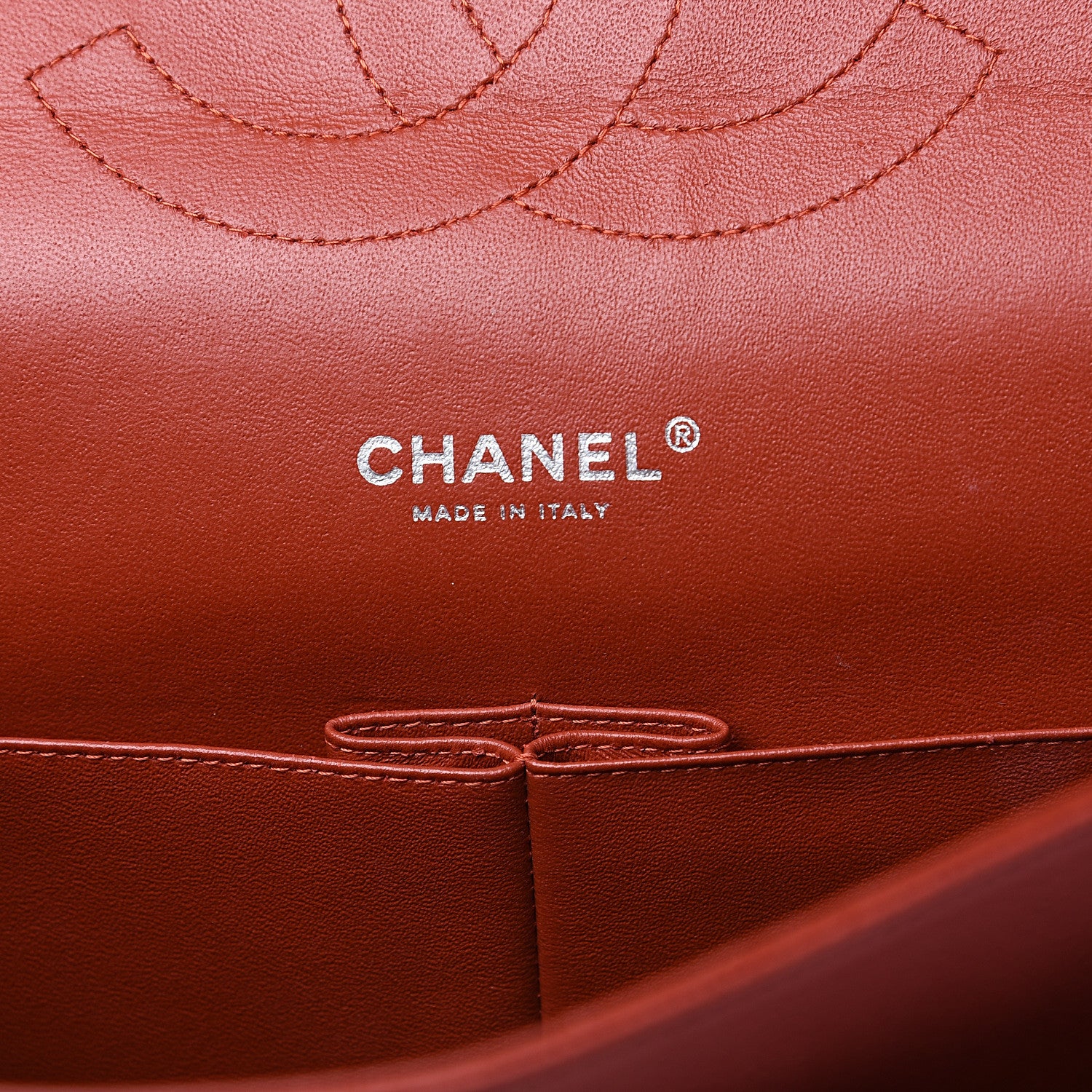 Chanel Caviar Quilted Maxi Double Flap Dark Orange 5 of 15